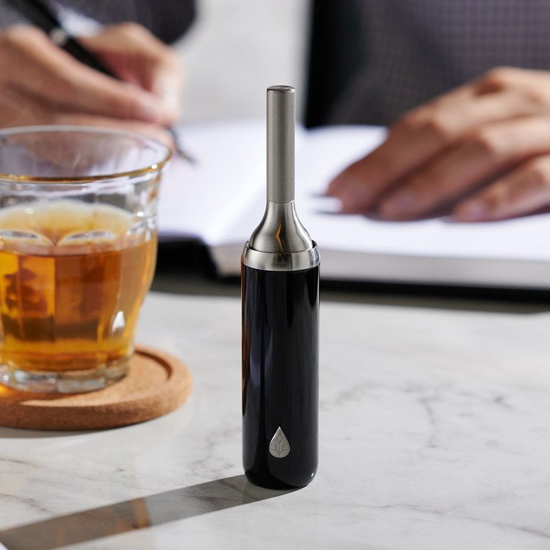 【初芳宇】SWIRL 磁吸沏茶笔-曜石黑 - 茶具/茶杯 - 不锈钢 