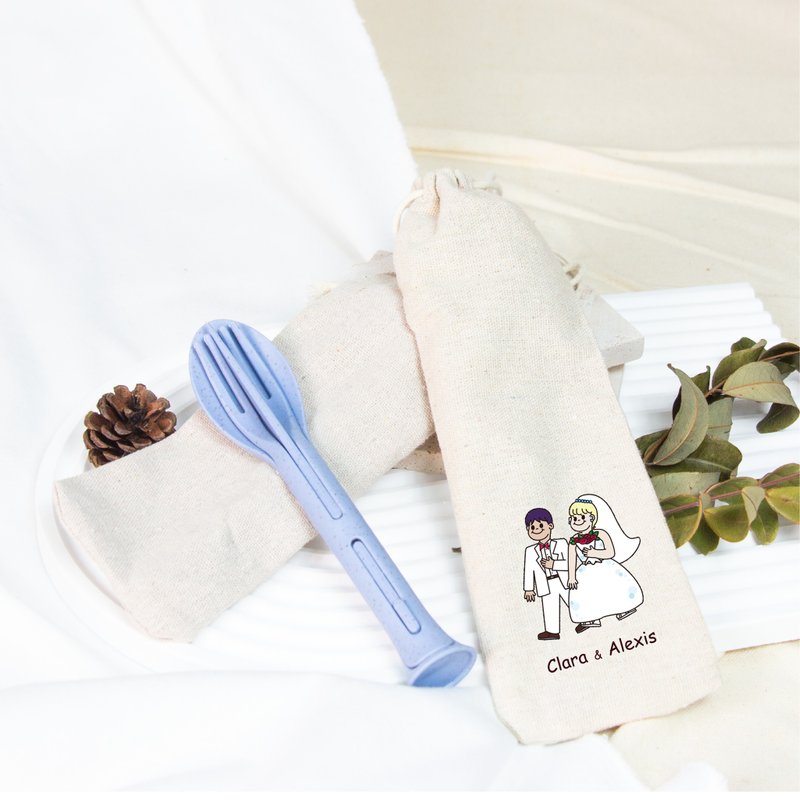 【定制化礼物】环保餐具组/婚礼小物/伴娘礼/环保/大量订购 - 餐刀/叉/匙组合 - 环保材料 多色