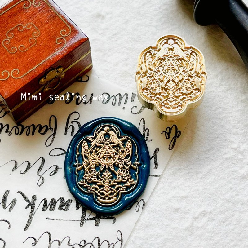 蜜蜜火漆封蜡-蝴蝶罂粟 - 印章/印台 - 铜/黄铜 