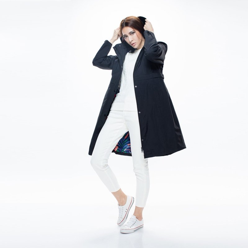 (完售)【MORR】Herench英伦风防水透气风衣-个性黑 - 女装休闲/机能外套 - 防水材质 黑色