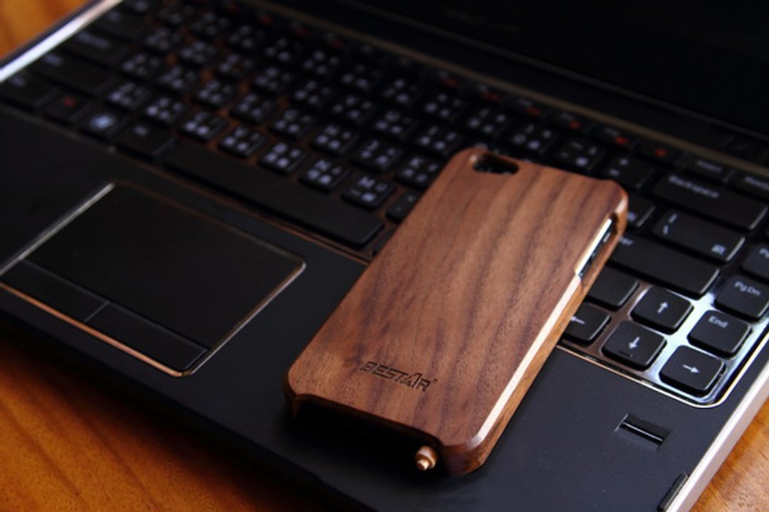 【BESTAR】 iPhone 5 彩虹木 原木保护壳 - 手机壳/手机套 - 木头 黄色