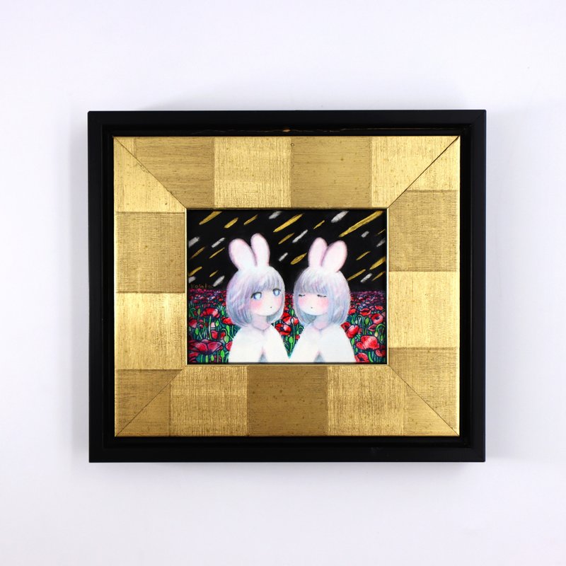 原图/双胞胎的故事 - 海报/装饰画/版画 - 其他材质 金色