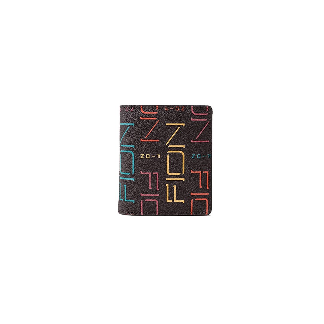 FION MULTI COLOR PVC 皮革短钱包 毕业礼物 - 皮夹/钱包 - 人造皮革 咖啡色