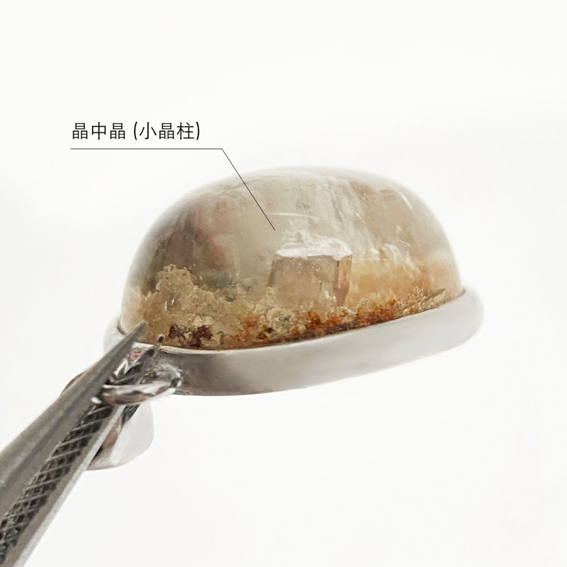 2件85折 | 晶中晶 彩幽灵纯银项链 (粉/白/绿幽灵 晶体净透) - 项链 - 纯银 