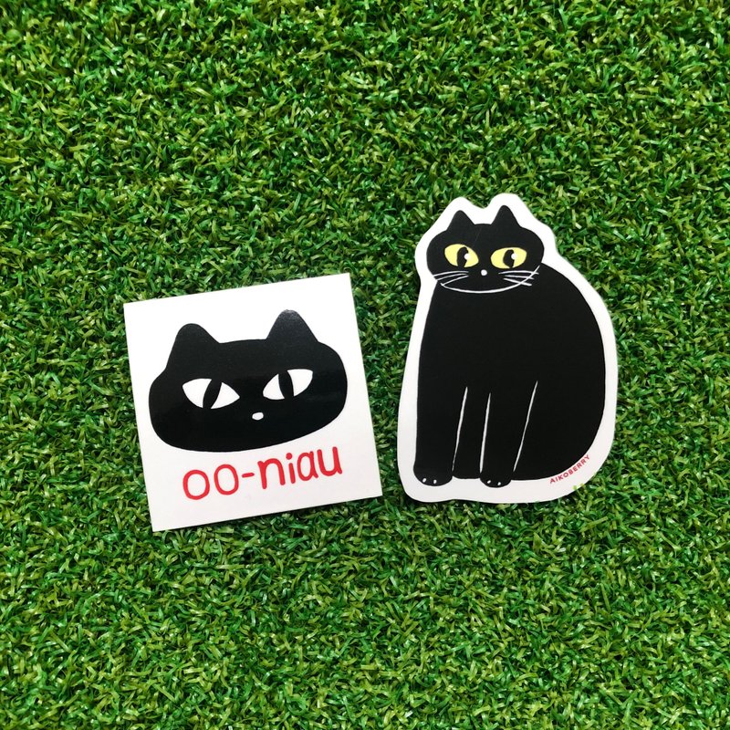 黑猫 - 贴纸 - 纸 黑色
