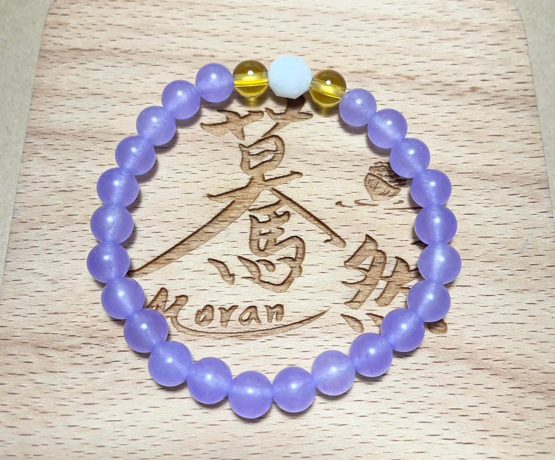 蓦然(手环系列)紫罗兰玉髓--安神 - 手链/手环 - 水晶 紫色