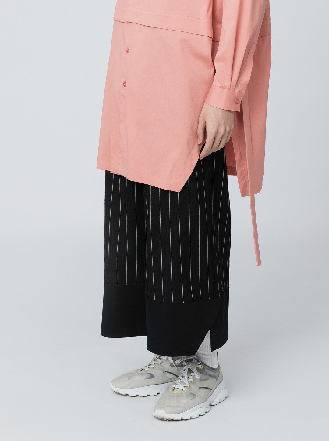 拼接宽裤-黑 / Collage pants - Black - 中性裤装 - 其他人造纤维 黑色
