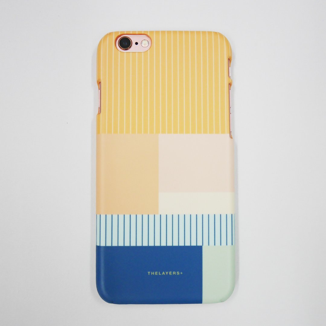 简约橙蓝色条纹 Graphic Print CANTALOUPE Phone case 手机壳 - 手机壳/手机套 - 塑料 橘色