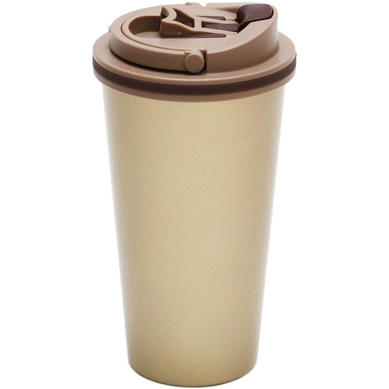 拉拉扣不锈钢保温杯-500ml(炫亮金) - 咖啡杯/马克杯 - 其他金属 金色