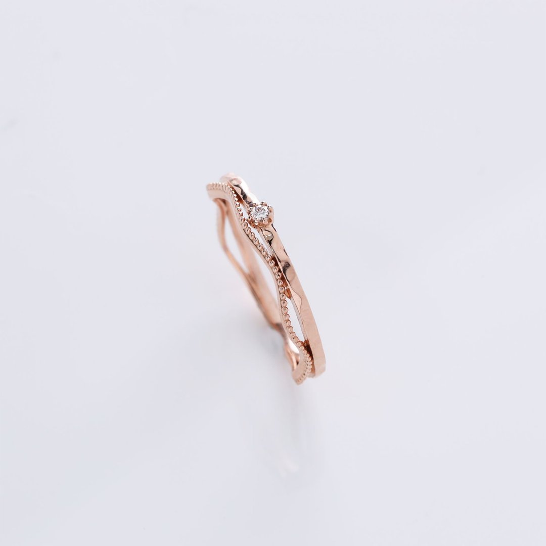 FRANKNESS 18K 玫瑰金Dame钻石戒指 - 戒指 - 贵金属 粉红色