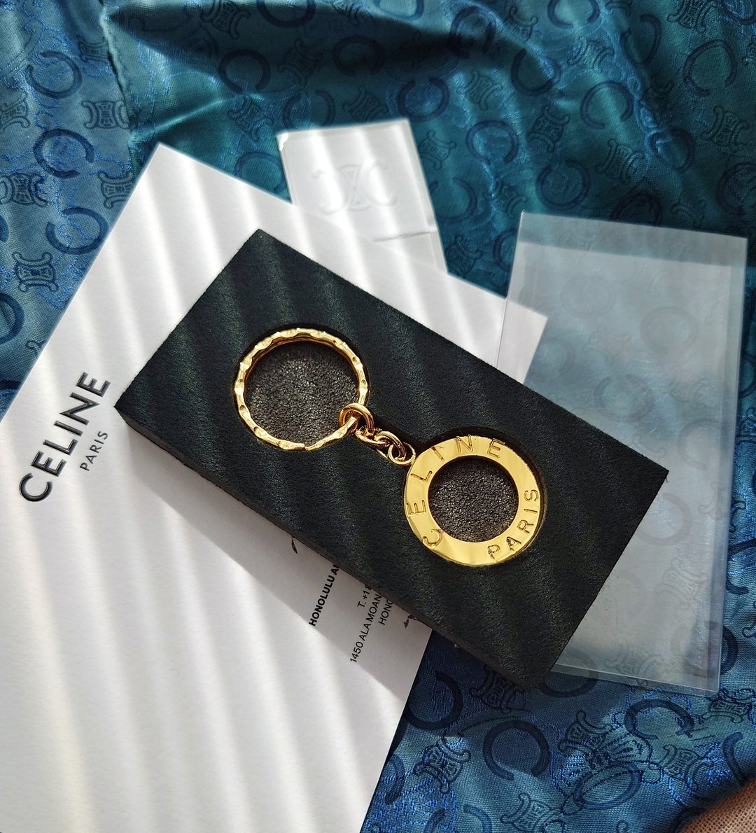 全新带盒 CELINE 小金环 包包挂饰挂件 车匙圈锁匙扣钥匙扣钥匙圈 - 其他 - 纯银 银色