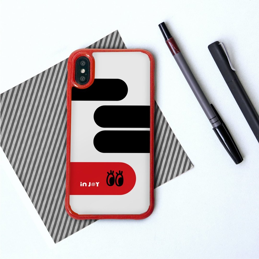 iPhoneX/XR/max/11pro/11max/SE3童趣简约大眼耐撞击边框手机壳 - 手机壳/手机套 - 塑料 黑色