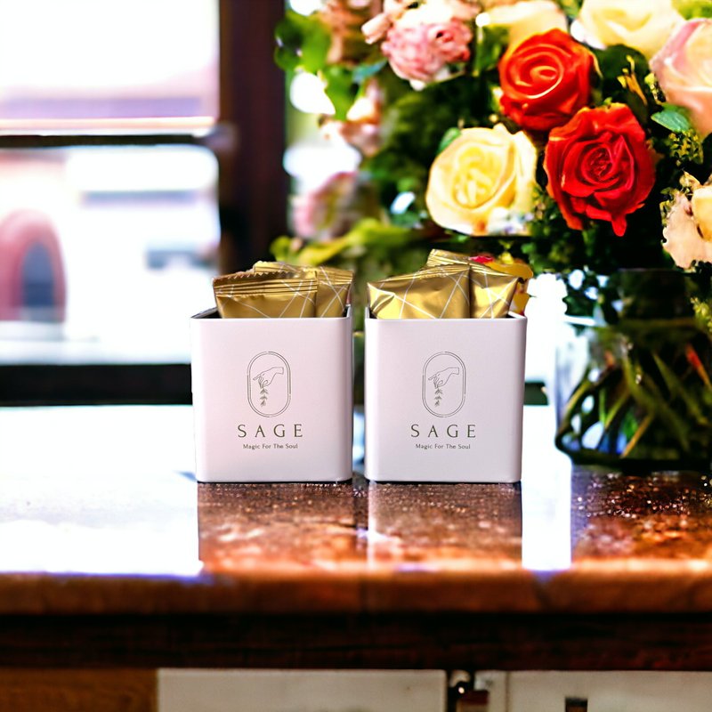 Sage Tea 曲奇/花茶包小方罐 2包装 婚礼 散水系 升职 - 手工饼干 - 其他材质 