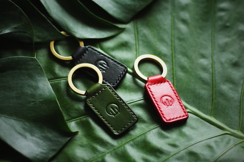 HUANGS 艹一田人【创意礼物】钥匙圈 | 方形 - 钥匙链/钥匙包 - 真皮 