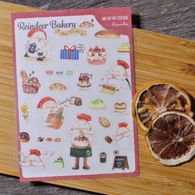 透明图鉴贴纸 | 驯鹿面包店 - 贴纸 - 塑料 红色