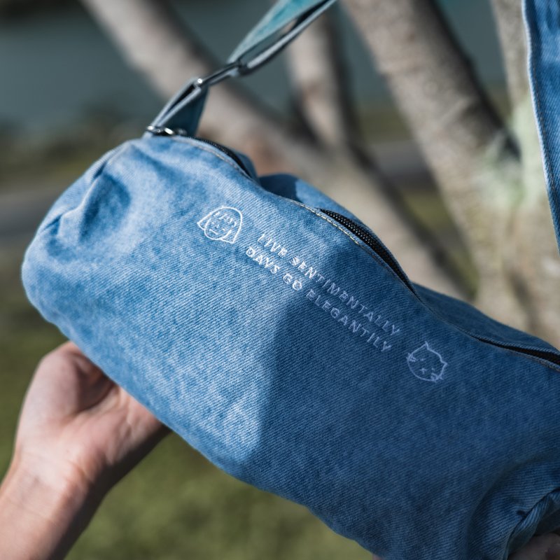 【多愁善感牛仔小包】生日礼物/圣诞礼盒/可爱礼物 - 侧背包/斜挎包 - 棉．麻 