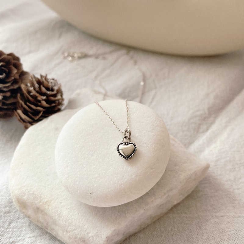 My heart 纯银项链 | 礼物首选 情人节礼物 - 项链 - 纯银 银色