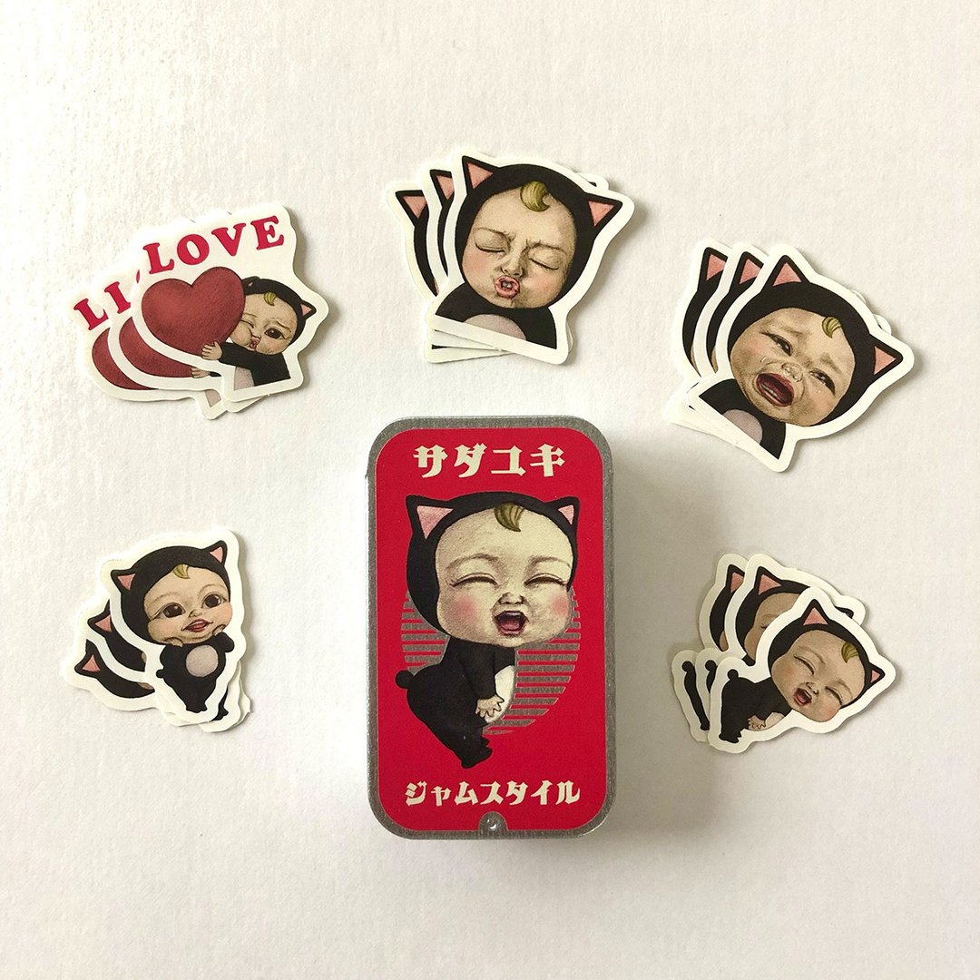 盒装贴纸 / Sadayuki - 贴纸 - 纸 红色