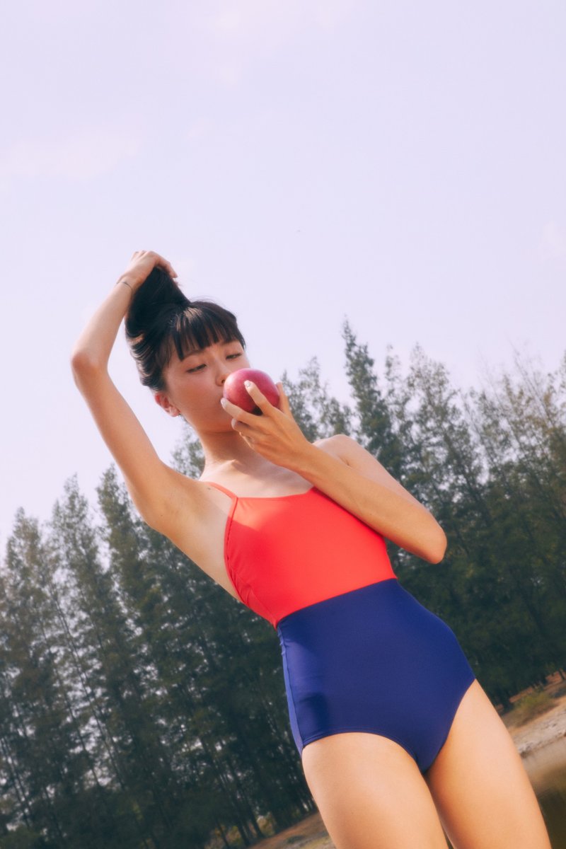 Aprilpoolday Swimwear / SKITTLES / Coral - 女装泳衣/比基尼 - 其他材质 橘色