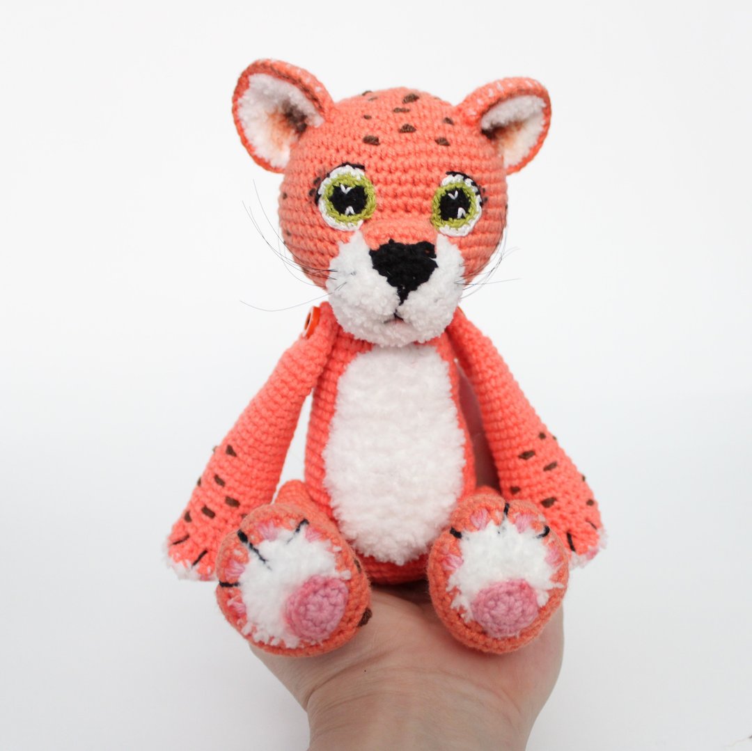 豹纹钩针图案 PDF 英文版 Amigurumi 猎豹，四肢可活动 - 手工艺教程/工具书 - 其他材质 