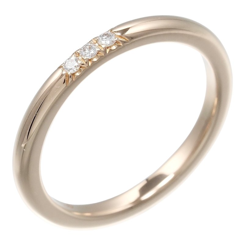 【日本直送】TIFFANY&Co. 戒指 Forever Wedding 6号 K18PG 玫瑰金 3P钻石 约2.25g 戒指 2mm【二手品】 - 戒指 - 贵金属 金色