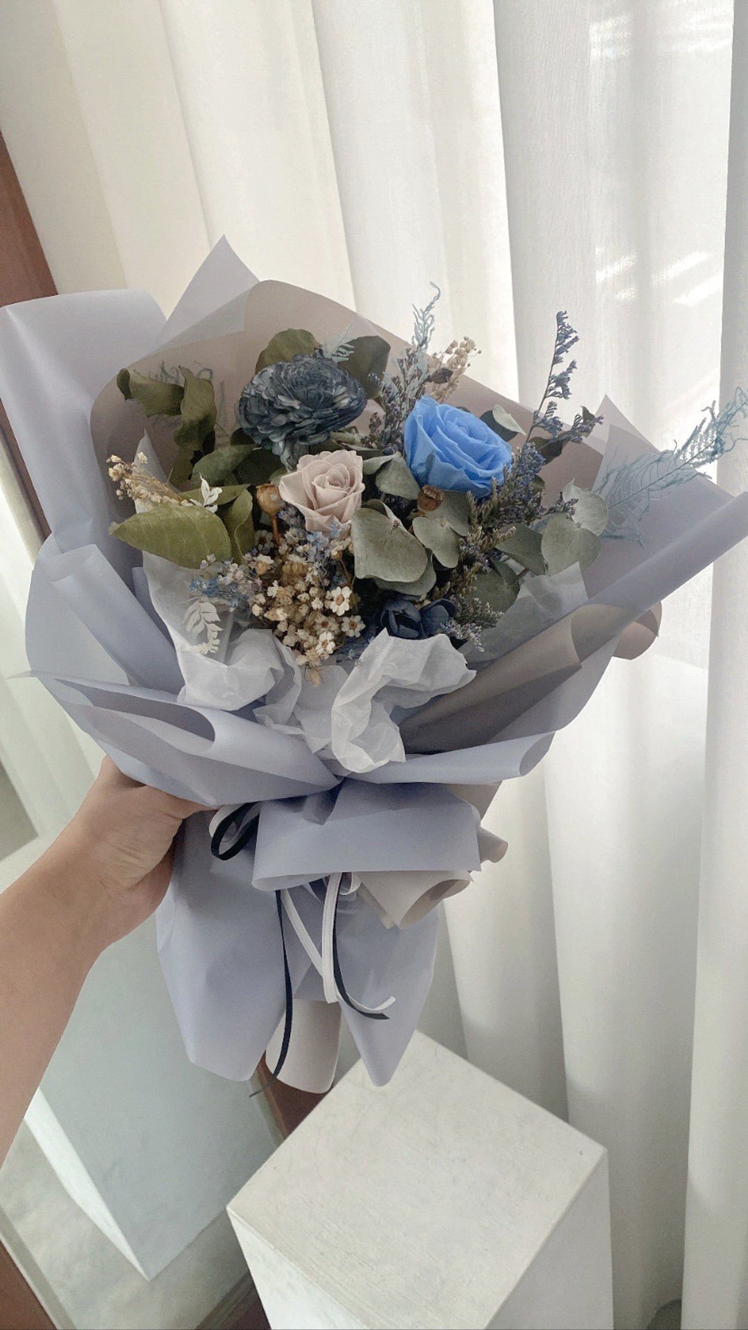 Flora Flower干燥花束-for boys - 干燥花/捧花 - 植物．花 蓝色