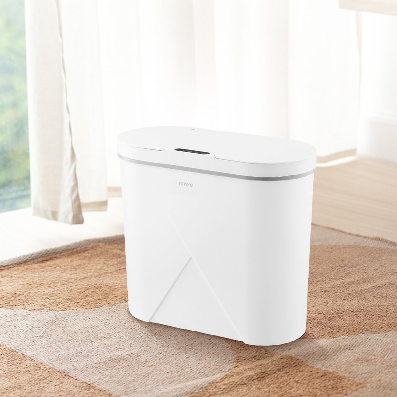 KINYO 智慧香氛感应垃圾桶 15L EGC-1255 - 垃圾桶 - 塑料 白色