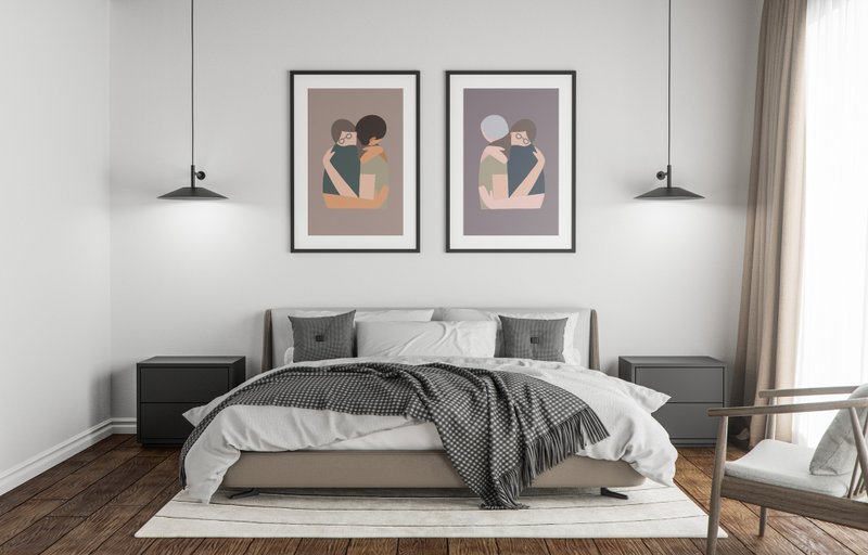 Hug 拥抱 - 海报/装饰画/版画 - 纸 多色