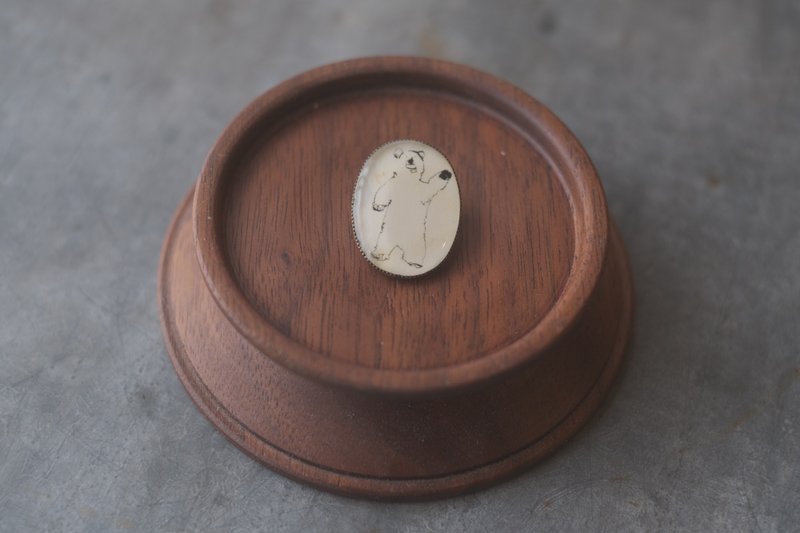 胸针 嗨！熊 - 胸针 - 其他材质 白色