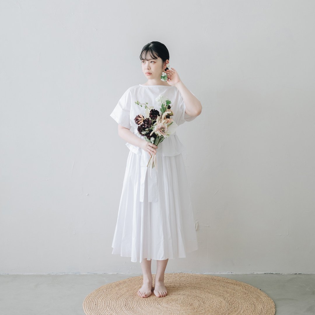 Wedding-纯白巴黎女伶大圆裙套装 - 洋装/连衣裙 - 棉 白色