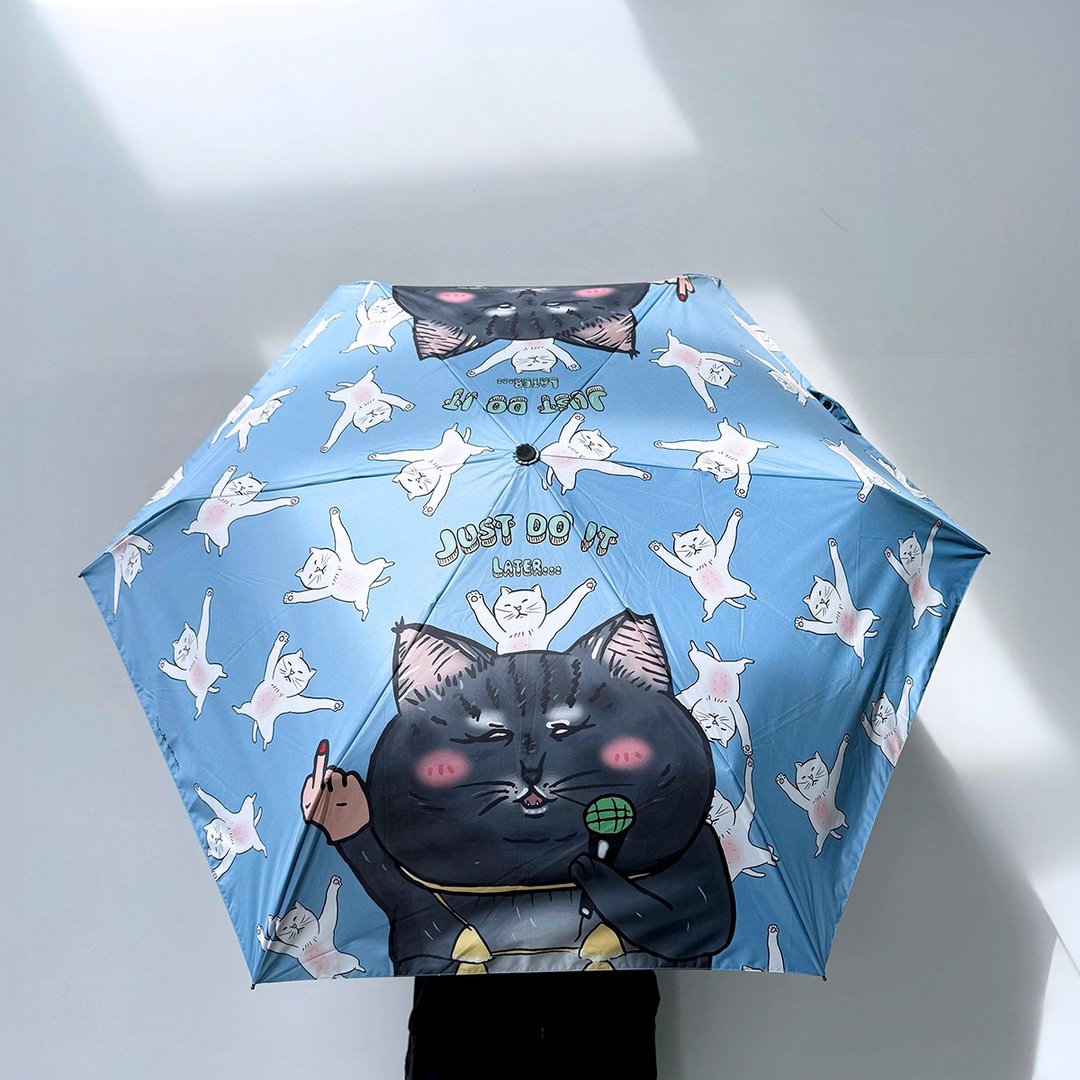 //超轻量// 大哥墨 自动伞 雨伞 遮阳伞 大伞面 - 雨伞/雨衣 - 防水材质 蓝色