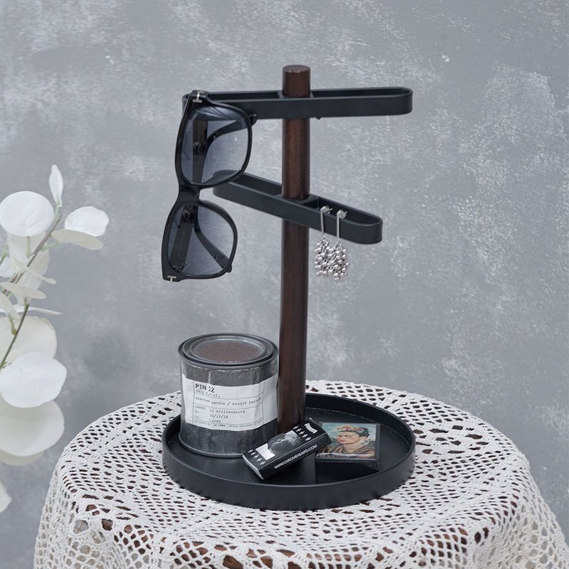 【Sim'n Coz】T字木纹饰品收纳架(黑) - 收纳用品 - 其他金属 黑色