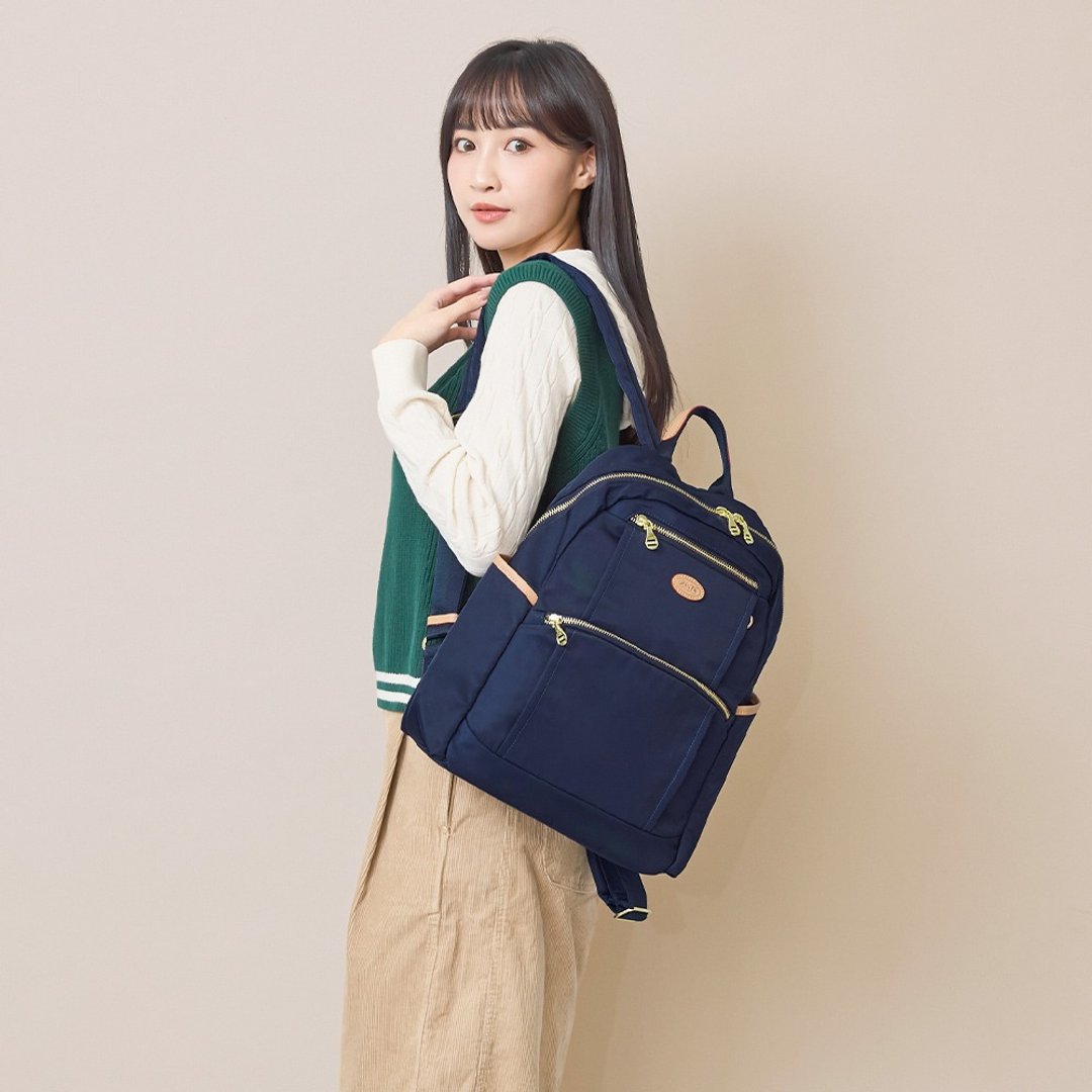 浪漫旅说走就走纾压后背包 03242(深海蓝) - 后背包/双肩包 - 尼龙 蓝色