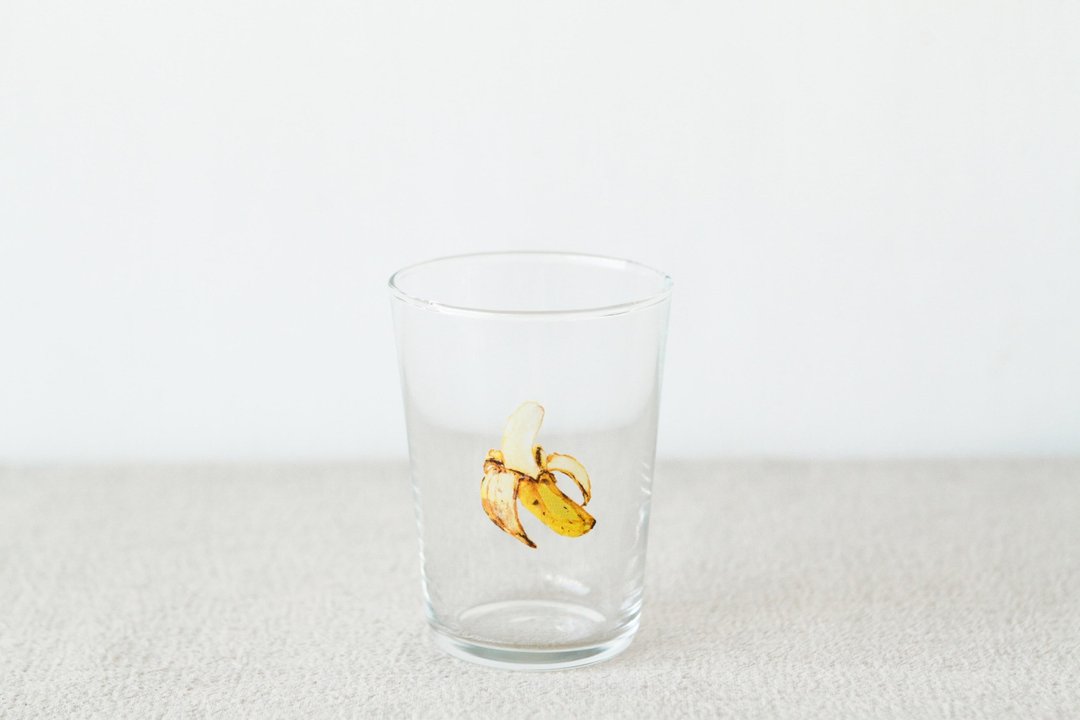 【+t企划】水果玻璃杯-香蕉半颗 - 玻璃杯 - 玻璃 透明
