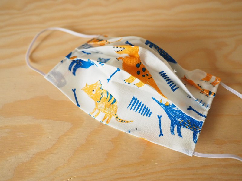 环保可洗 彩色恐龙儿童口罩 可放入滤芯或即弃口罩 - 口罩 - 棉．麻 多色