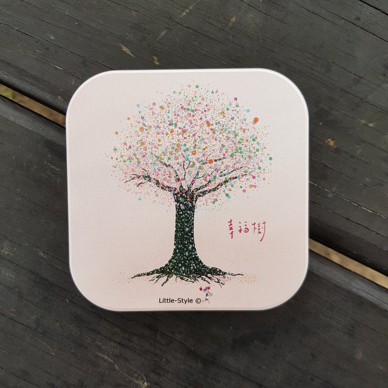 吸水杯垫-幸福树(温暖版) - 杯垫 - 陶 白色
