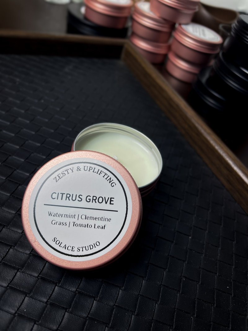 柑橘芳香调 Zesty | 柑橘林荫 Citrus Grove 手工精油大豆蜡烛 - 蜡烛/烛台 - 蜡 