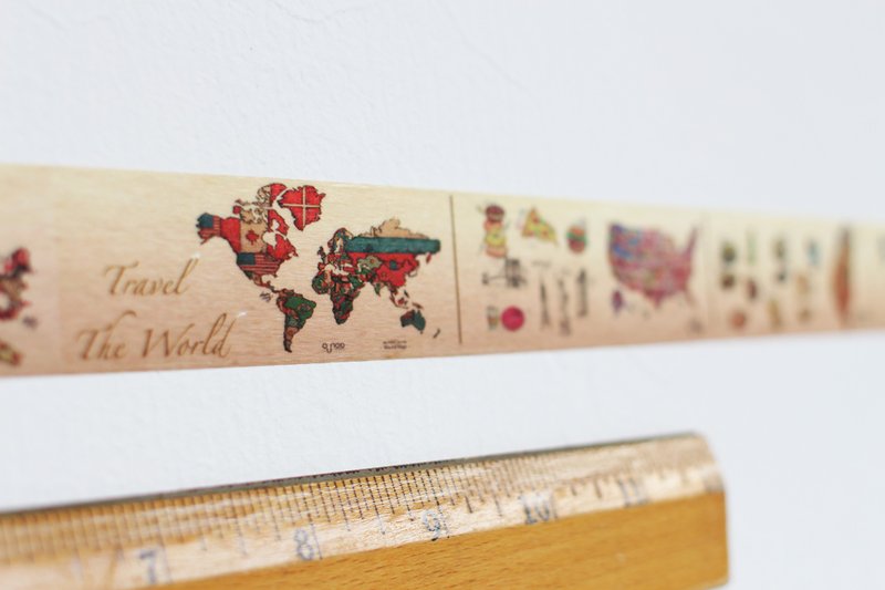 城市旅游纸胶带- 世界地图 - 纸胶带 - 纸 