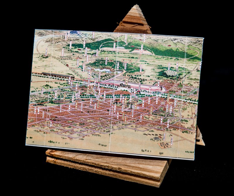 新竹市要览 | 新竹古地图明信片 - 卡片/明信片 - 纸 多色