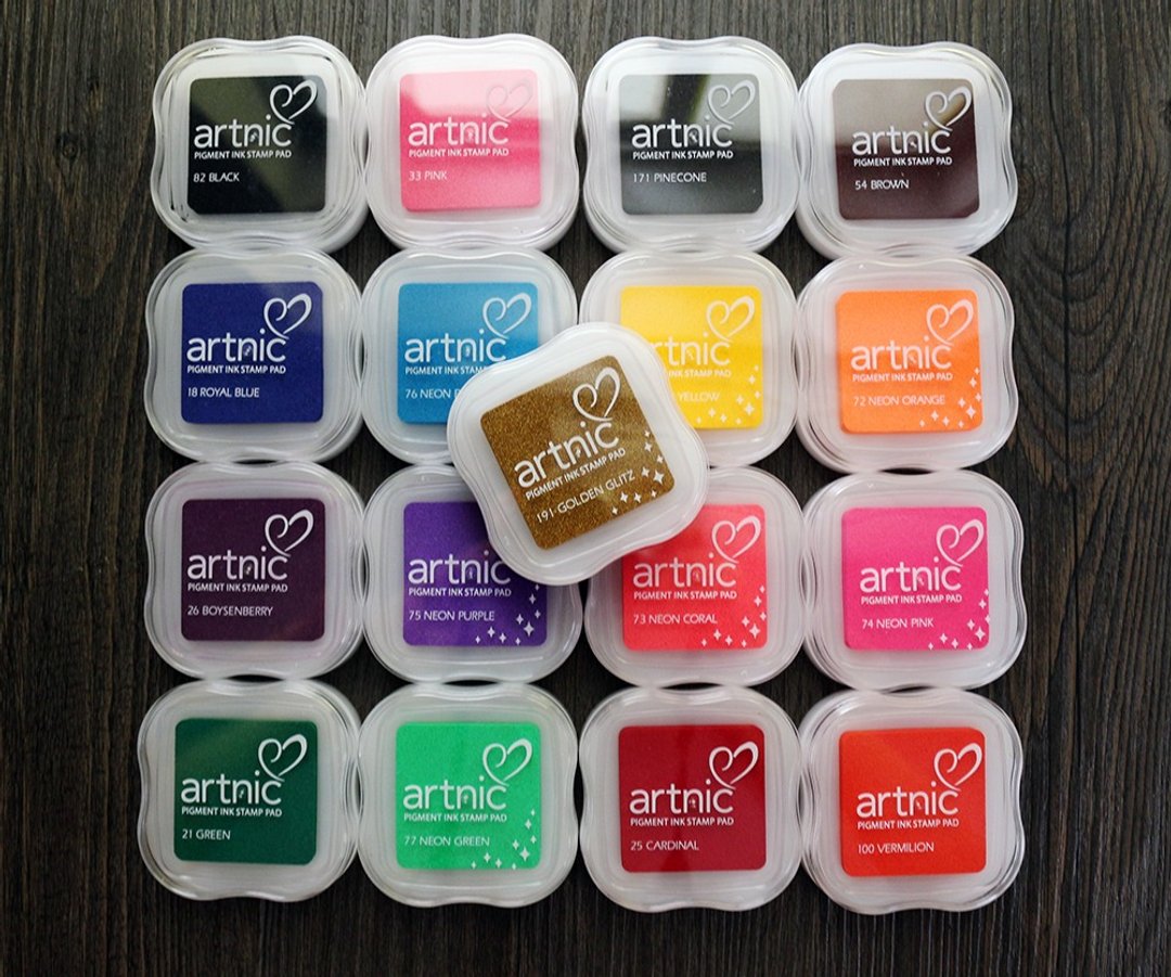日本TSUKINEKO印台 artnic midi艺术单色印泥 18色选 - 印章/印台 - 海绵 