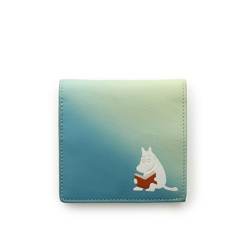 噜噜米 Moomin 方形短夹 - 皮夹/钱包 - 真皮 绿色
