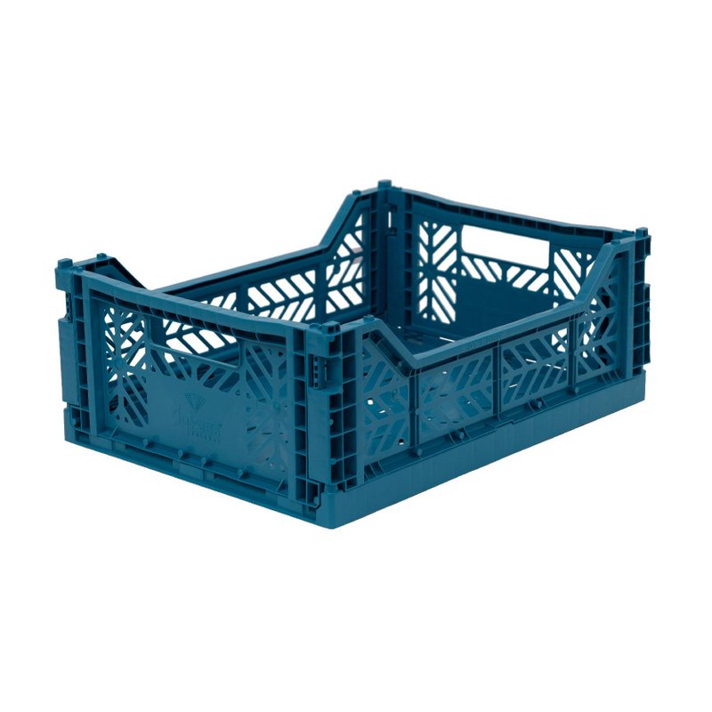 土耳其Aykasa折叠收纳篮(M)-孔雀蓝 - 收纳用品 - 塑料 