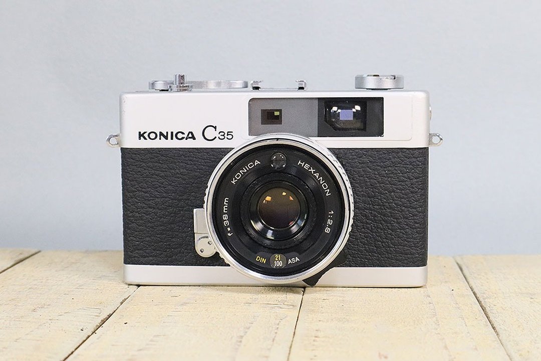 【包邮】【全功能正常】复古底片相机 Konica C35 初期型 S/N441363 P127 - 相机 - 其他金属 黑色