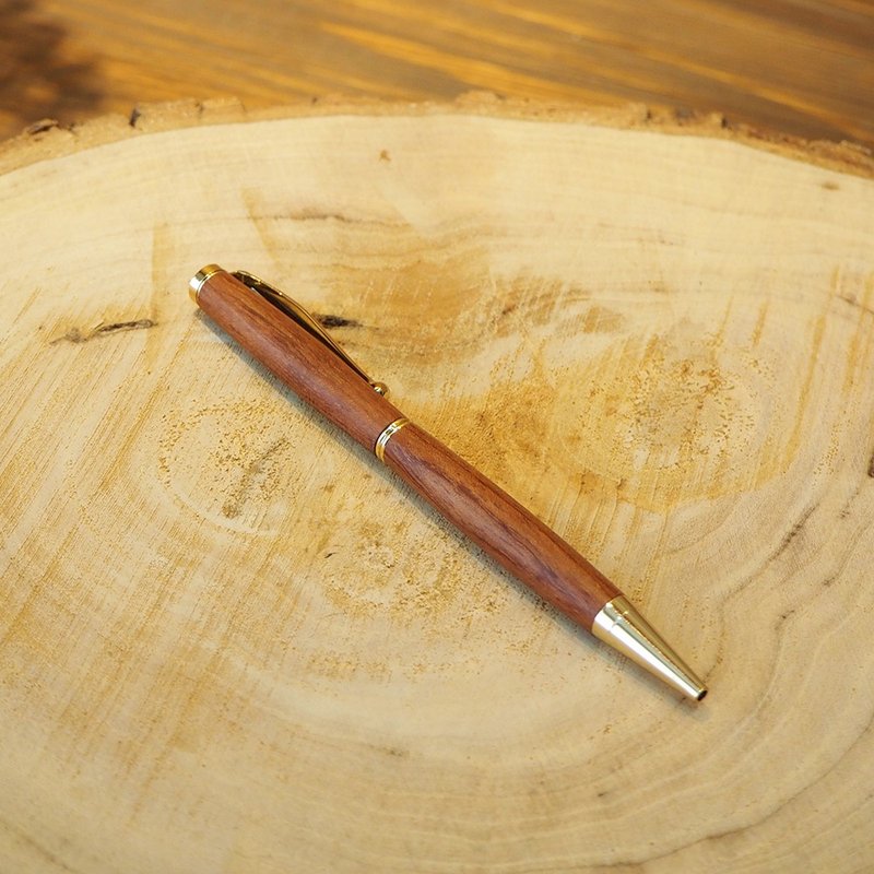 【定制化礼物】红花梨木-手工原子笔 │送礼 │自用 │毕业礼物 - 圆珠笔/中性笔 - 木头 咖啡色