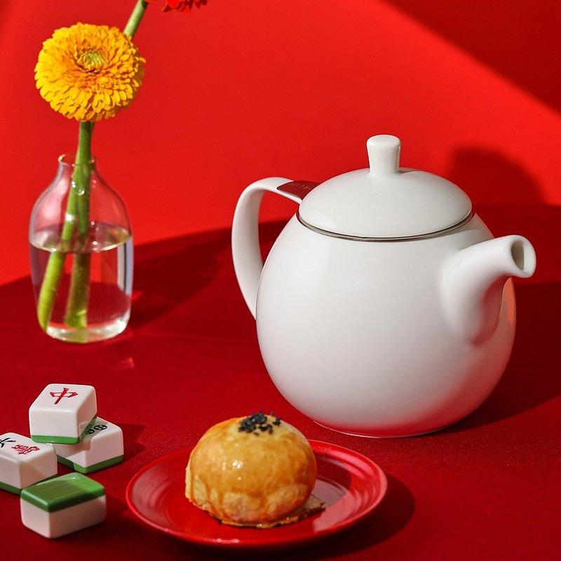 【节日送礼】美国FORLIFE圆润茶壶-白 - 茶具/茶杯 - 瓷 白色