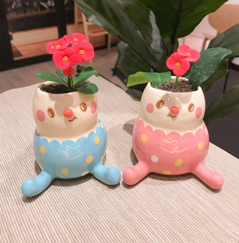 看对眼俩小盆栽 - 植栽/盆栽 - 陶 多色