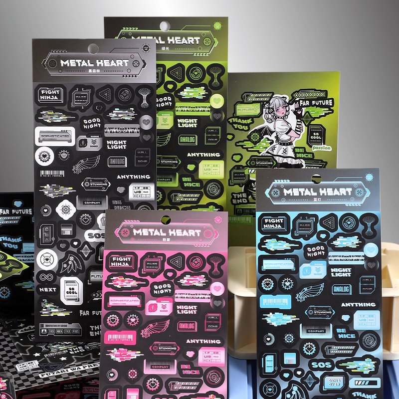 Infeel.Me暖空 次元世界系列赛博朋克科技风不干胶哑膜贴纸 - 贴纸 - 纸 