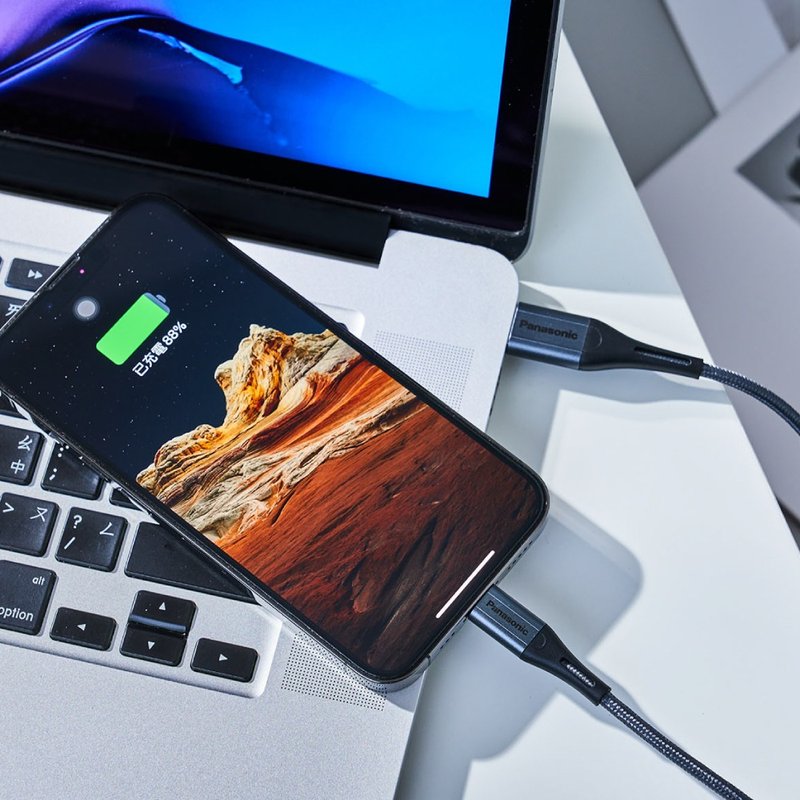 编织充电传输线1M USB2.0 (TYPE-A TO LIGHTNING - 充电宝/传输线 - 其他材质 黑色