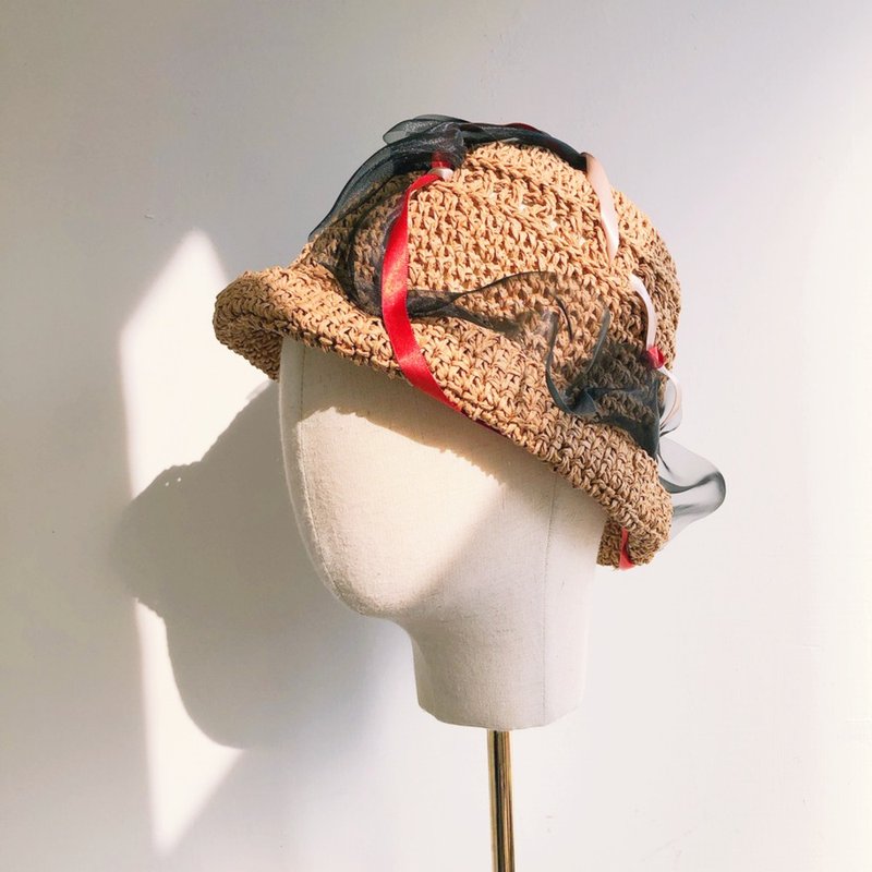 日光下山前 优雅气质夏日纸草帽 - 帽子 - 其他材质 多色