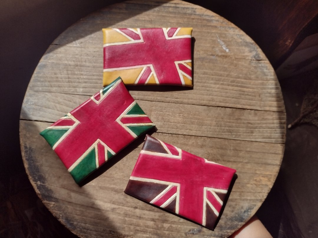 英国风复古三色  纯牛皮卡夹、名片夹 - 名片夹/名片盒 - 真皮 咖啡色